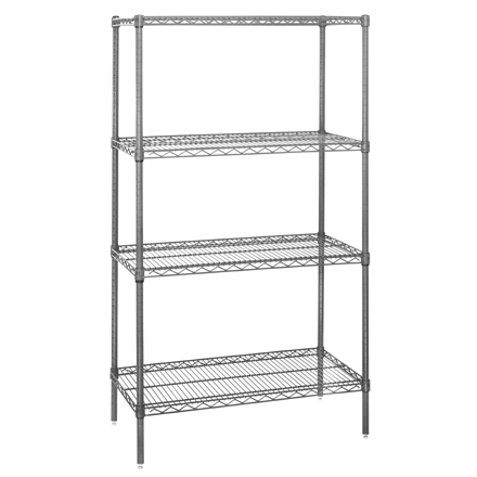 60 x 18 x 54" - 4 Shelf Wire Shelving Starter Unit