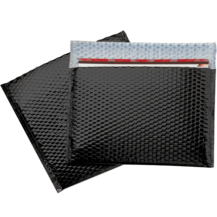 13 <span class='fraction'>3/4</span> x 11" Black Glamour Bubble Mailers