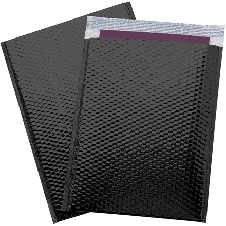 13 x 17 <span class='fraction'>1/2</span>" Black Glamour Bubble Mailers